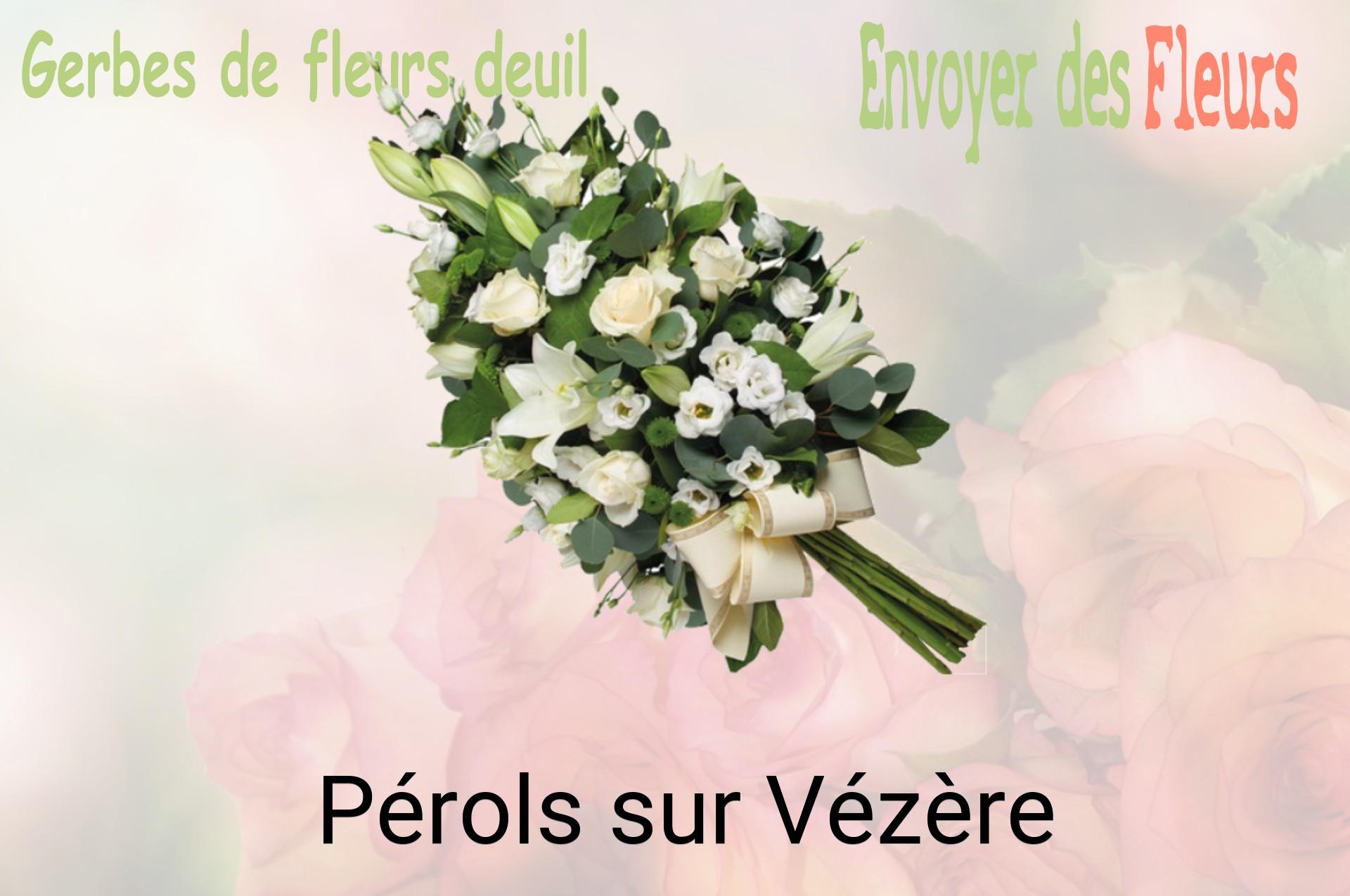 Gerbe de fleurs de deuil livrée à Pérols-sur-Vézère